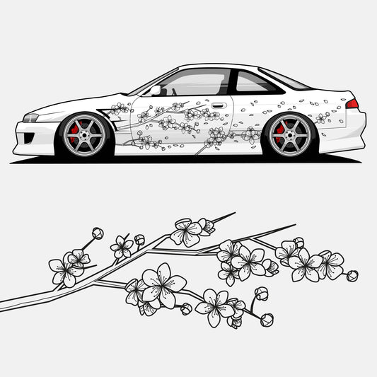 DIY Outline Cherry Blossoms - Universal Customisable Livery