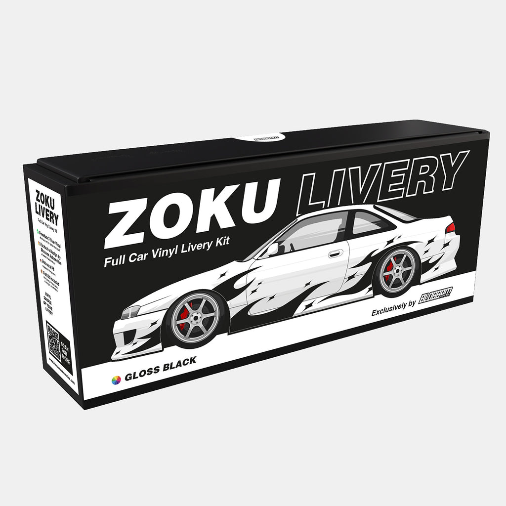Zoku Livery car vinyl kit packaging on a white background