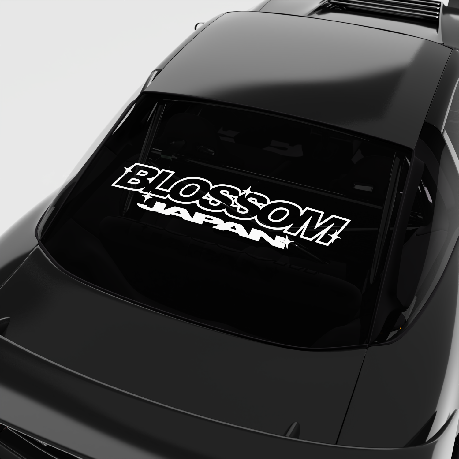 Retro Racer 'Blossom Japan' - XL Front/Rear Window Sticker