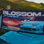 Sunset Drift Garage Flag