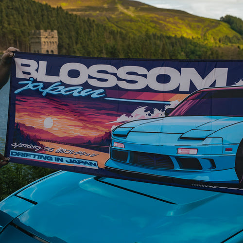 Sunset Drift Garage Flag