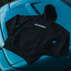 Sunset Drift Relaxed Hoodie - Black