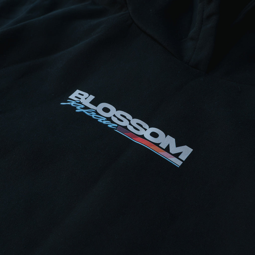 Sunset Drift Relaxed Hoodie - Black