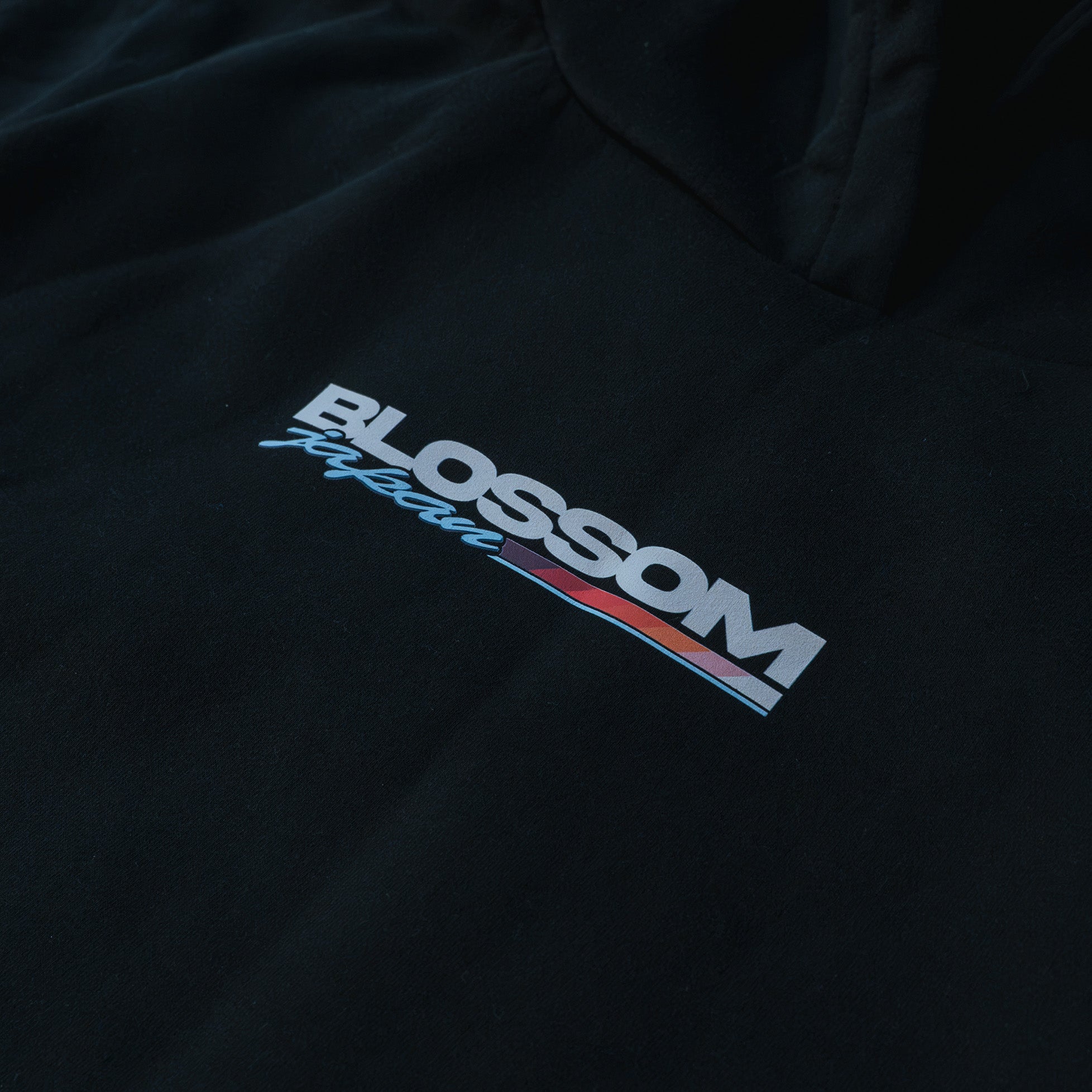 Sunset Drift Relaxed Hoodie - Black