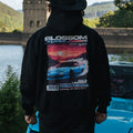 Sunset Drift Relaxed Hoodie - Black