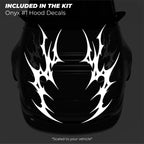Onyx #1 Hood Decals - Made for Your Car