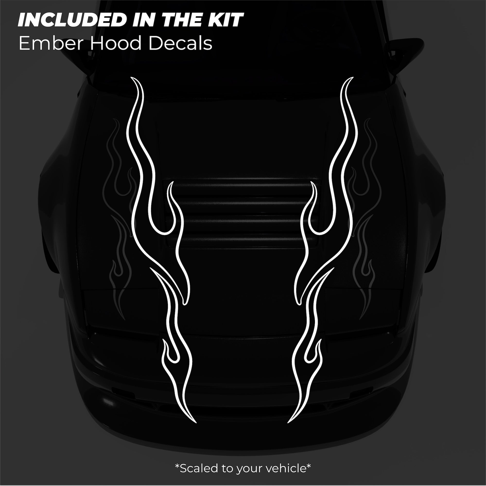 Ember Hood Decals - Made for Your Car