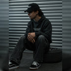 Retro Racer 'Blossom Japan' Cap - Black