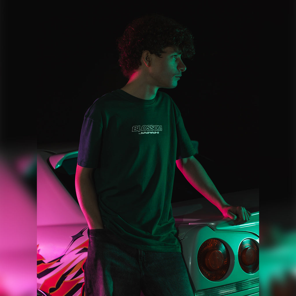 Retro Racer Oversized T-Shirt - Green