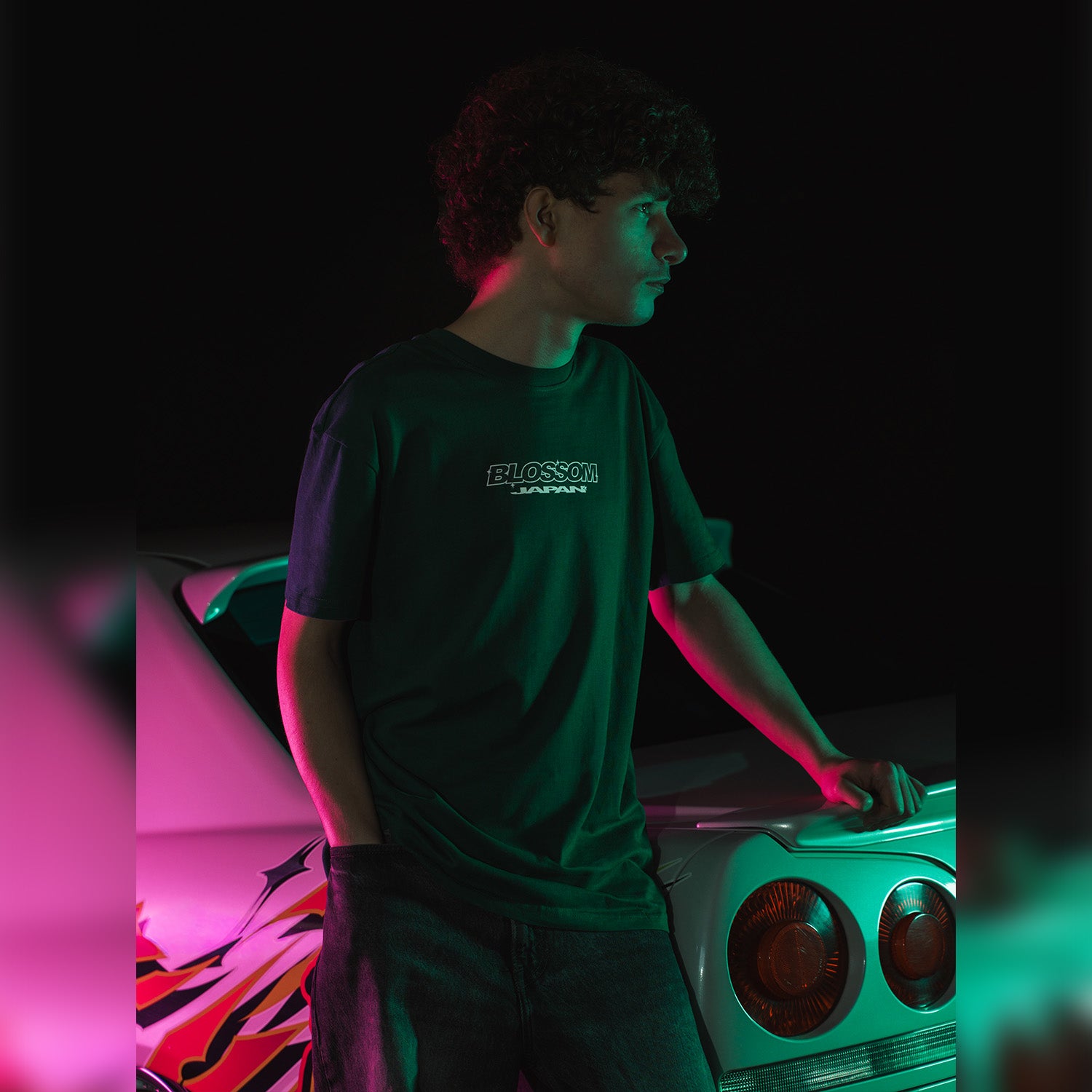 Retro Racer Oversized T-Shirt - Green