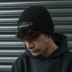 Retro Racer 'Blossom Japan' Beanie - Charcoal Grey