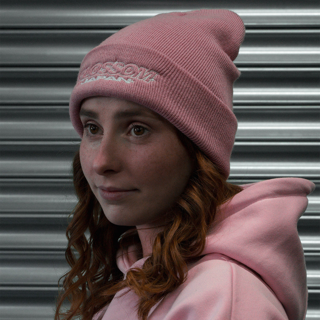 Retro Racer 'Blossom Japan' Beanie - Dusty Pink