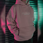 Retro Racer Relaxed Hoodie - Baby Pink