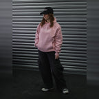 Retro Racer Relaxed Hoodie - Baby Pink