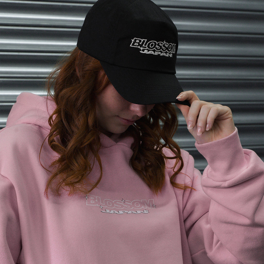 Retro Racer Relaxed Hoodie - Baby Pink