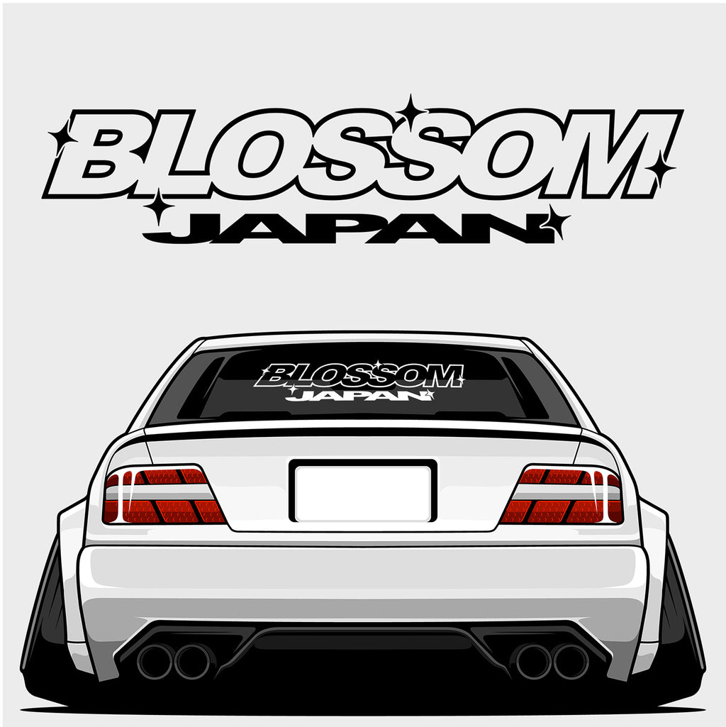 Retro Racer 'Blossom Japan' - XL Front/Rear Window Sticker