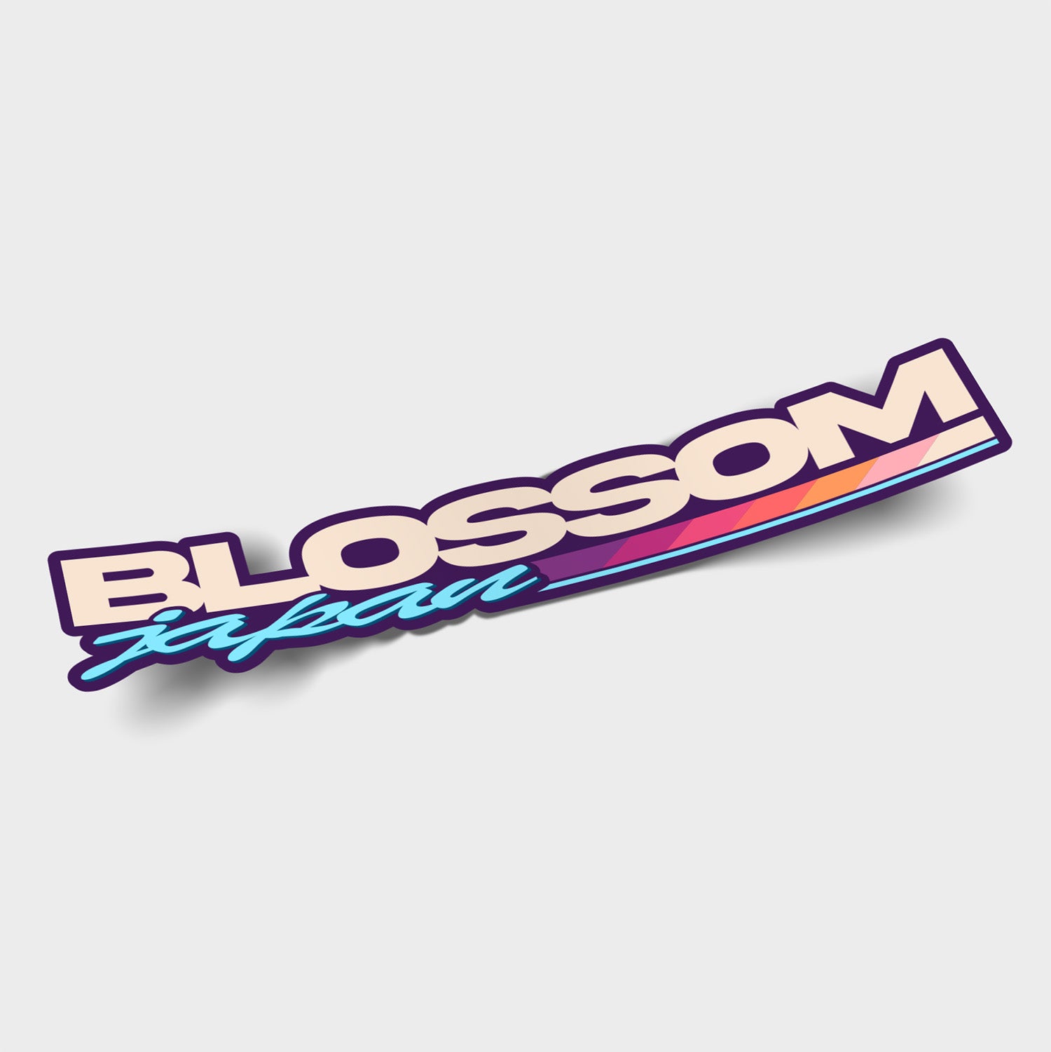 Sunset Drift "Blossom Japan" Purple Logo - Slap Sticker