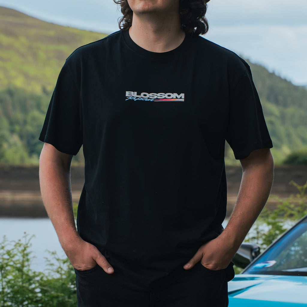Sunset Drift Oversized T-Shirt - Black