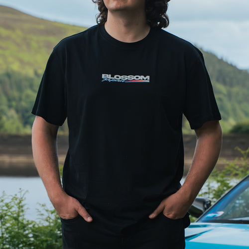 Sunset Drift Oversized T-Shirt - Black