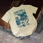 Beige Blossom Garage oversized drift MX5 t-shirt back design