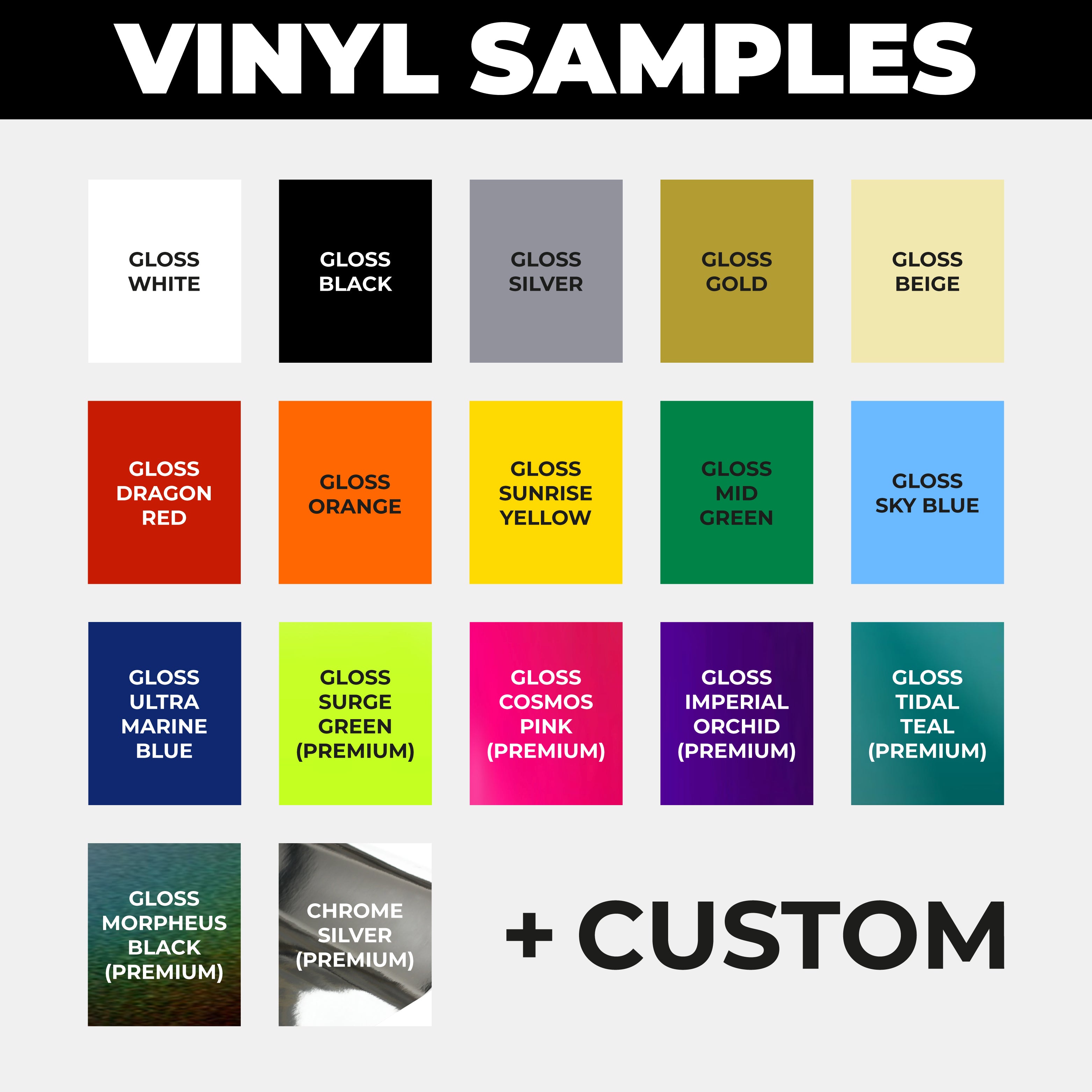 Livery Vinyl Colour Samples
