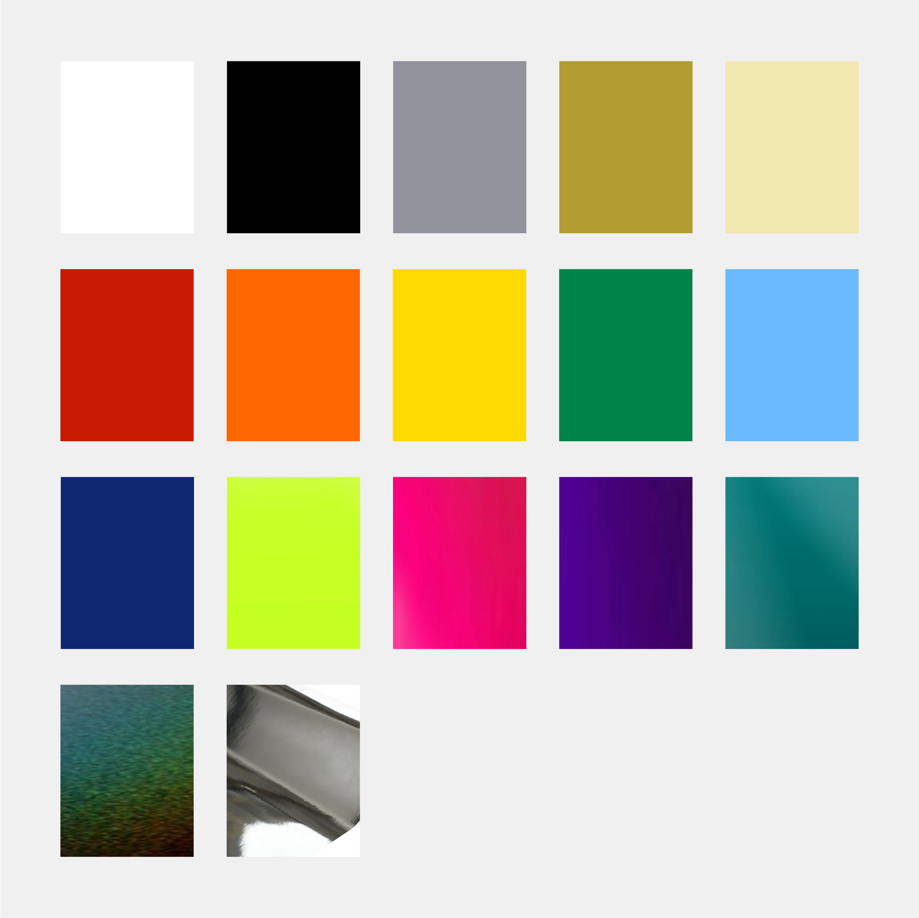 Livery Vinyl Colour Samples