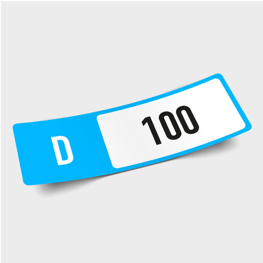 Class 'D 100' - Forza Horizon Performance Index Number Sticker