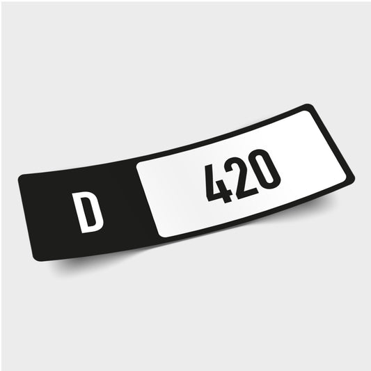 Class 'D 420' - Forza Horizon Performance Index Number Sticker
