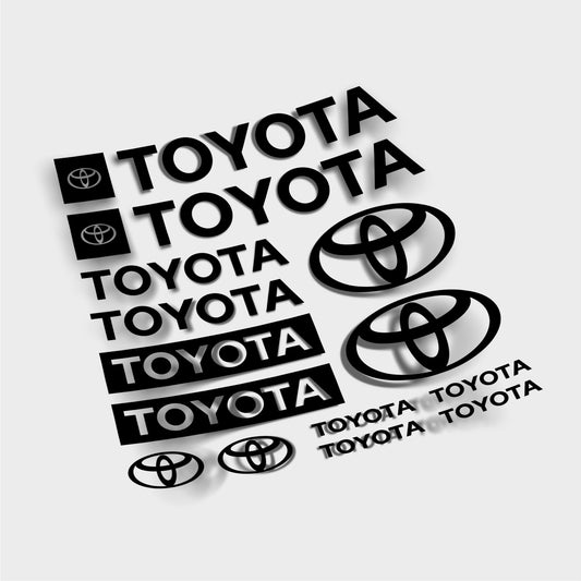 Toyota Logo - Die Cut Sticker Sheet - Gloss Black