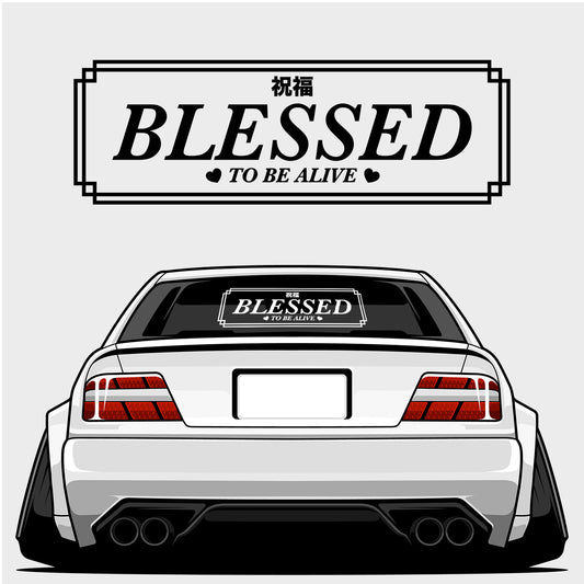 Blessed - XL Rear Window Die-Cut Sticker