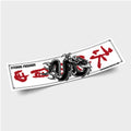 The Blossom Automotive Eternal Freedom - Slap Sticker showcases a central black dragon, red Asian-style calligraphy, and "ETERNAL FREEDOM" in black on a white background, with the website URL in the bottom right corner.
