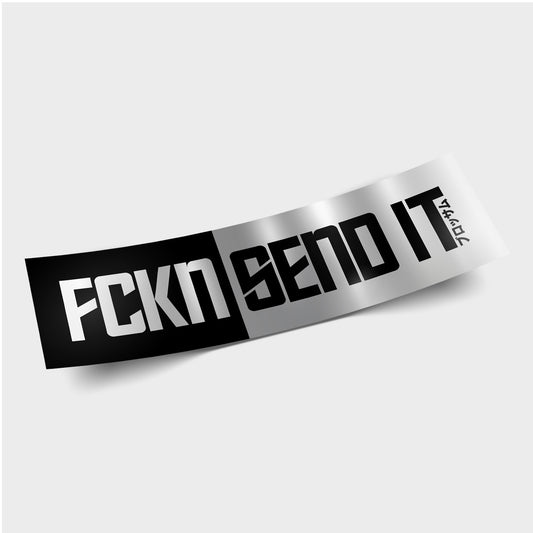 FCKN Send It (SILVER CHROME) - Slap Sticker