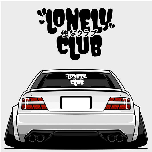 Lonely Club - XL Rear Window Die-Cut Sticker
