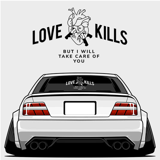 Love Kills - XL Rear Window Die-Cut Sticker
