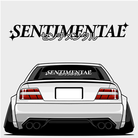 Sentimental - XL Rear Window Die-Cut Sticker