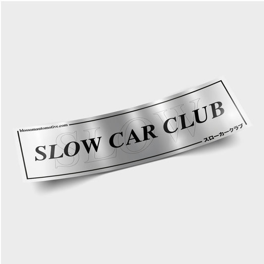 Slow Car Club (SILVER CHROME) - Slap Sticker