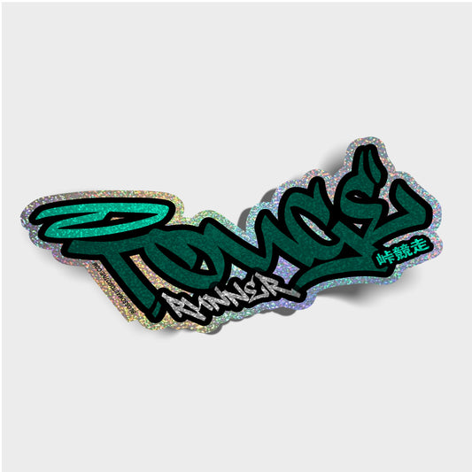 Touge Runner (Silver Sparkles Holographic) - Slap Sticker