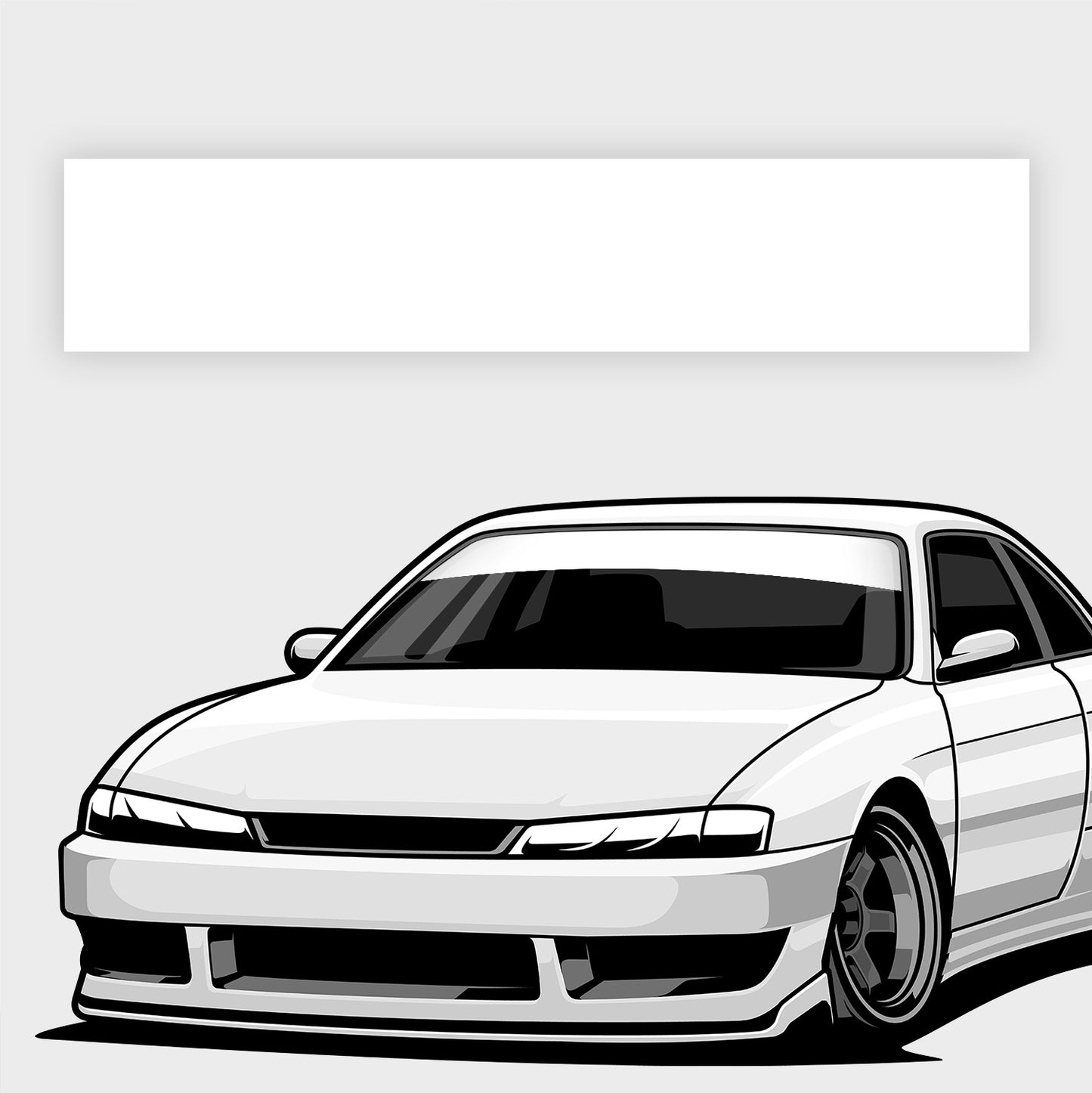 Plain White Sunstrip (Gloss/Matt)